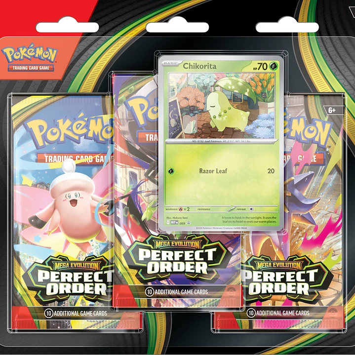 Pokémon TCG Mega Evolution Perfect Order - 3pk blister - Ingles